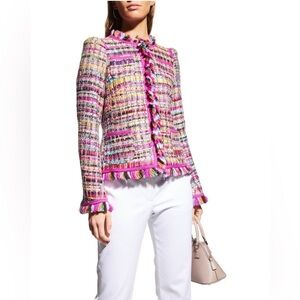 NWT Maison Common Multicolored Tweed Blazer Jacket